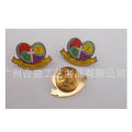 3D moldeado bronce plateado insignia de pin de solapa (GZHY-BADGE-025)